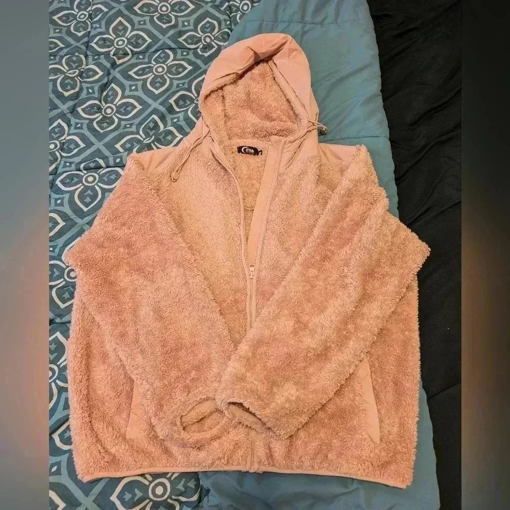 Zyia Active Pink Fleece Zip Jacket M